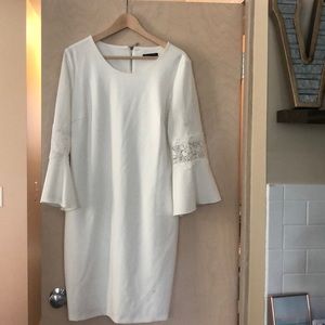 Calvin Klein White Dress with Sleeves